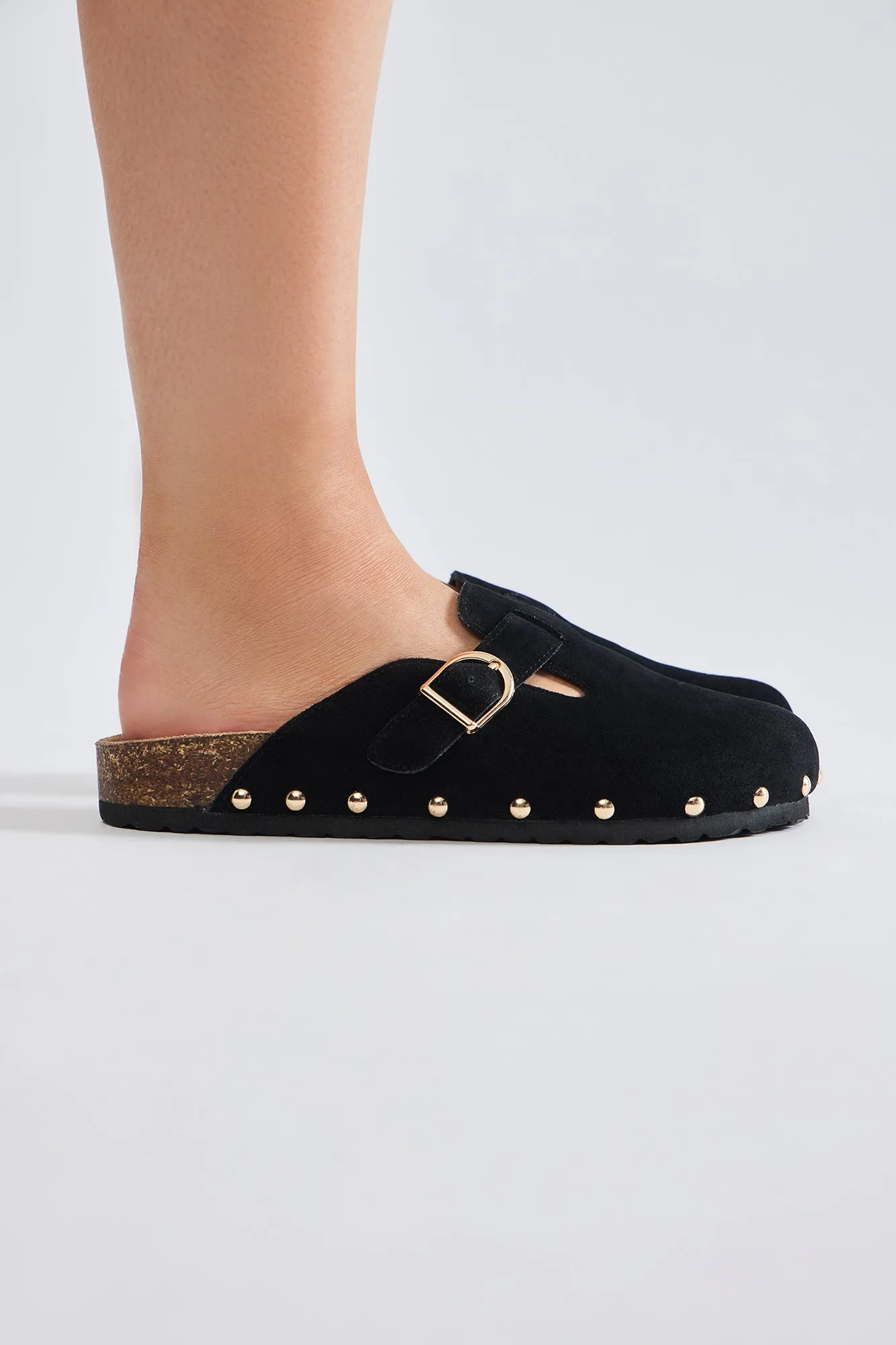 Scottie Buckle Slides - Black