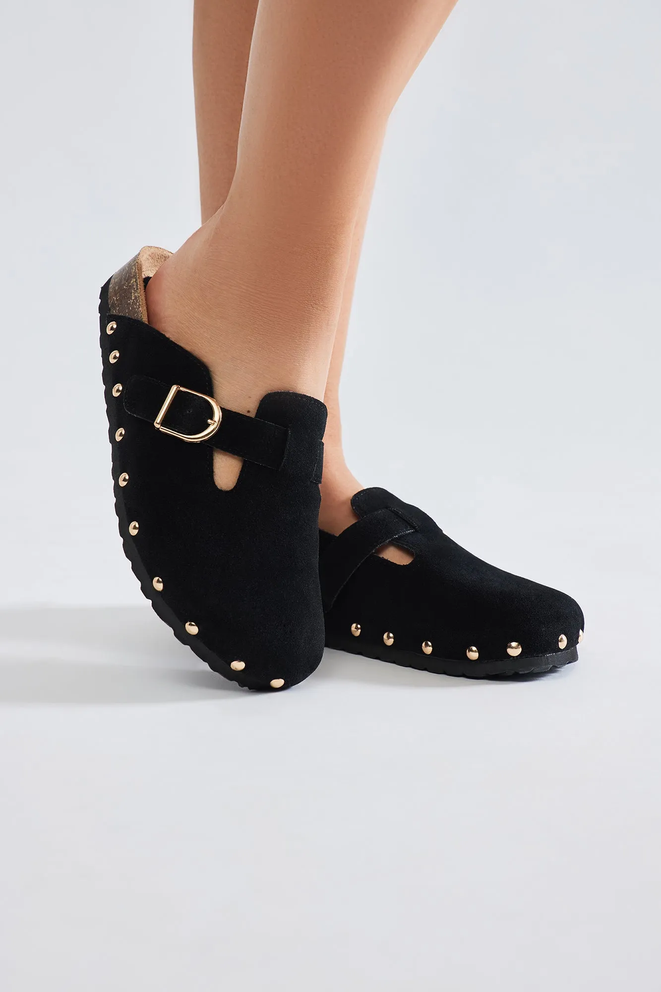 Scottie Buckle Slides - Black