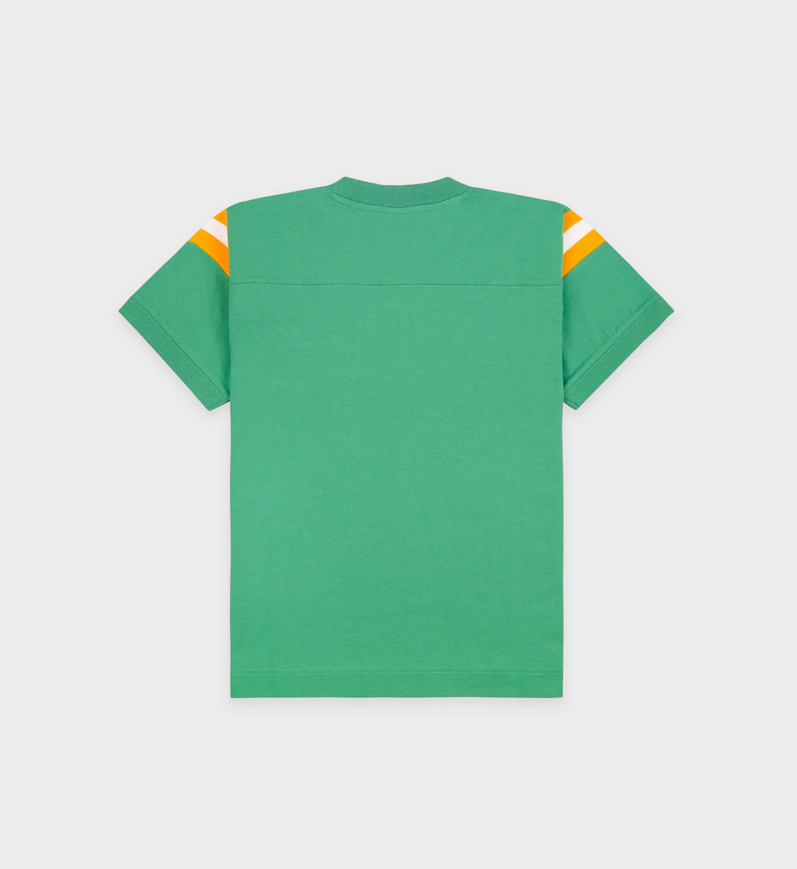 Serif Logo Football Tee - Verde/White