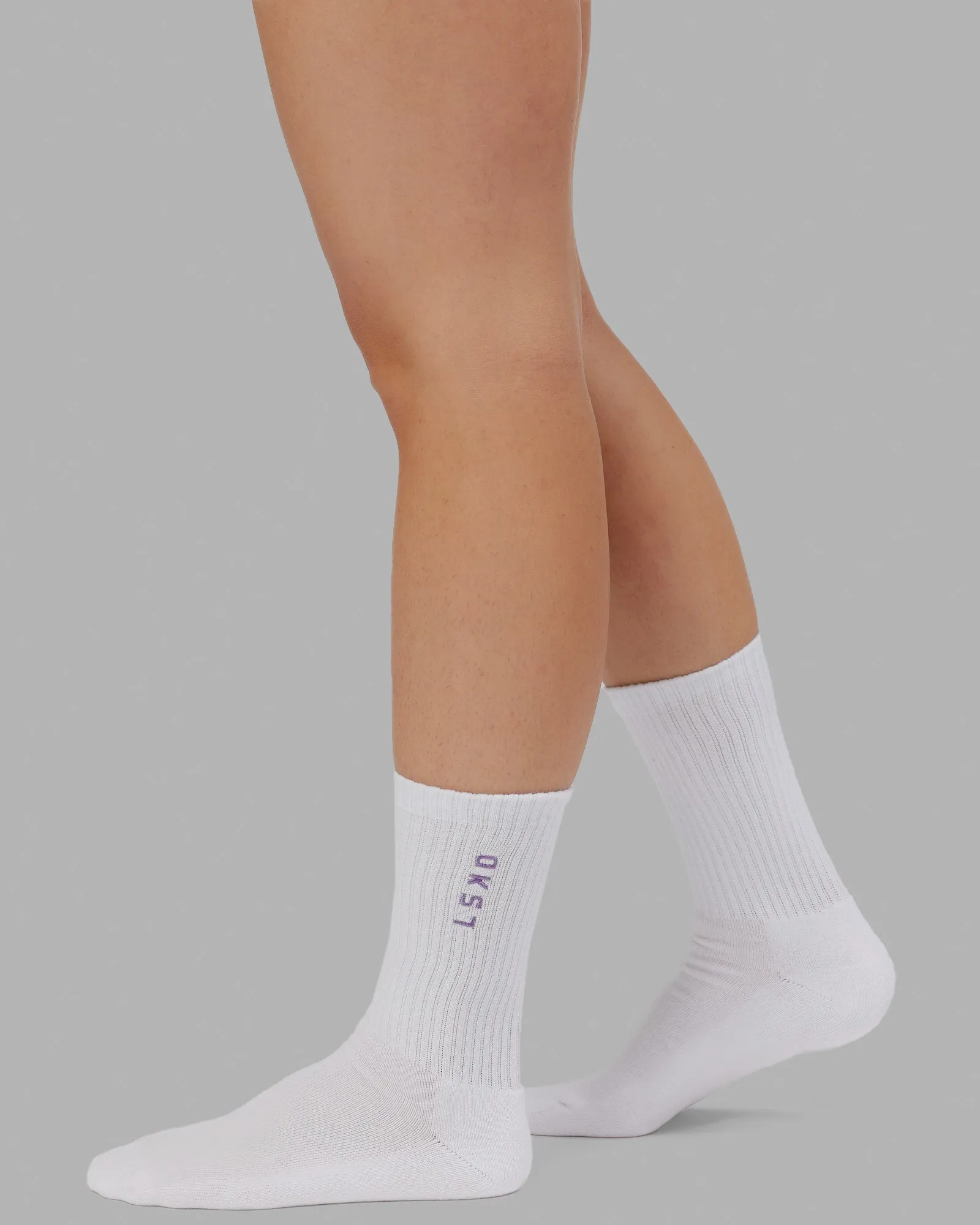 Signal 3 Pack Crew Socks - Pink/Purple/Teal