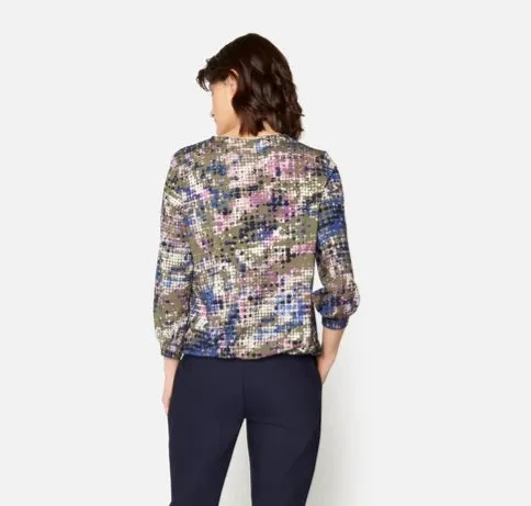 Signature abstract pattern print tops