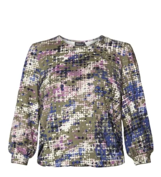 Signature abstract pattern print tops