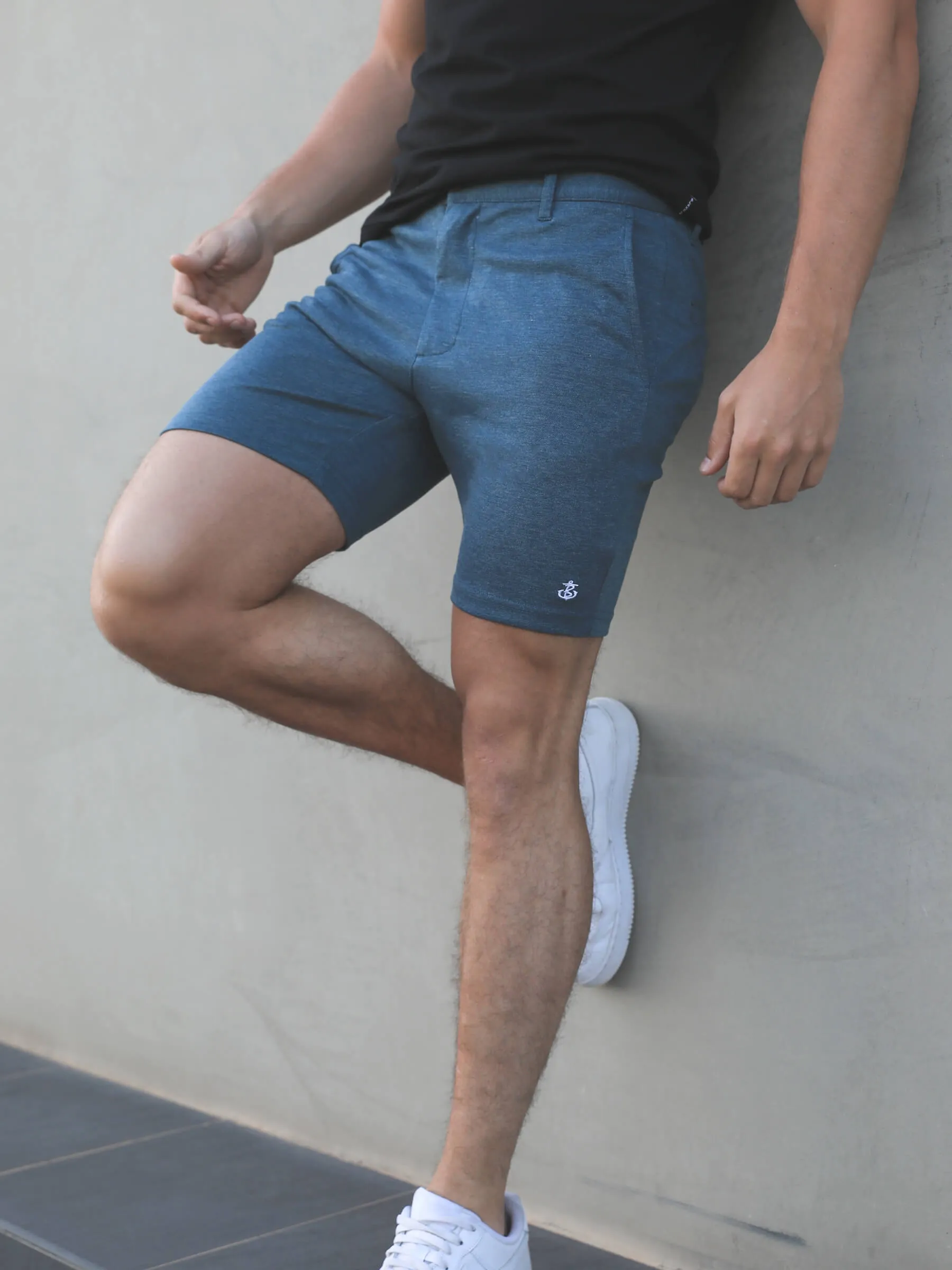 Sorrento Stretch Fit Shorts - Blue