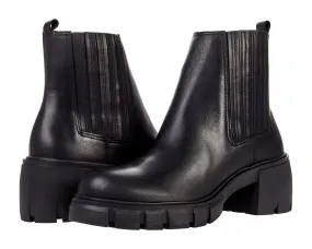 Steve Madden Rankel Made In Brazil Leather Lug Boots - Black