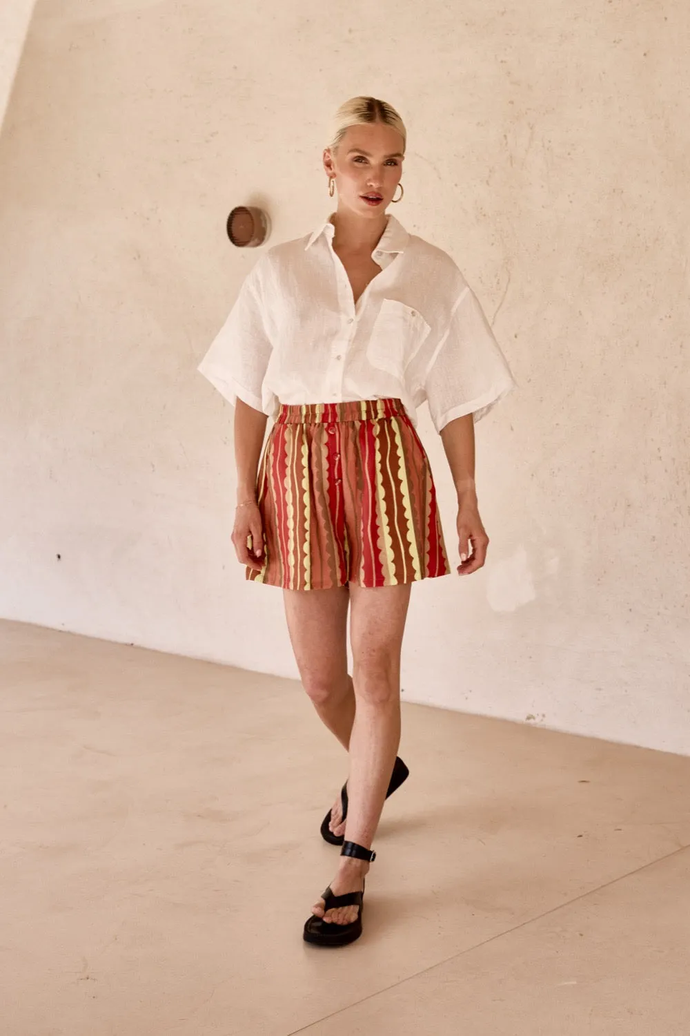 Sun Seeker Linen Shorts Terra