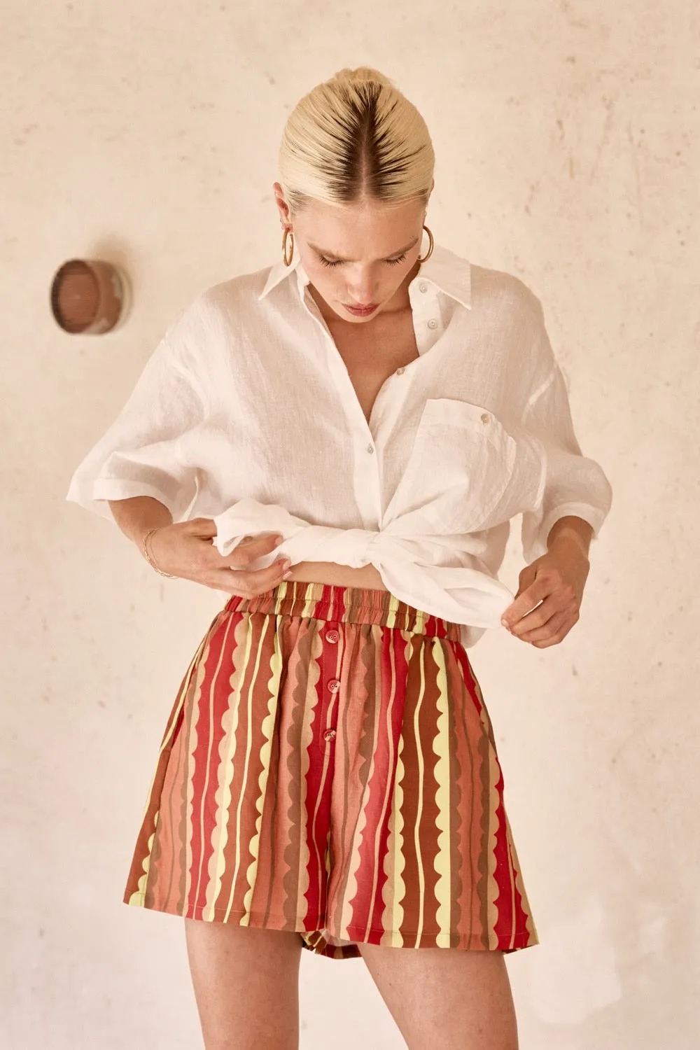 Sun Seeker Linen Shorts Terra