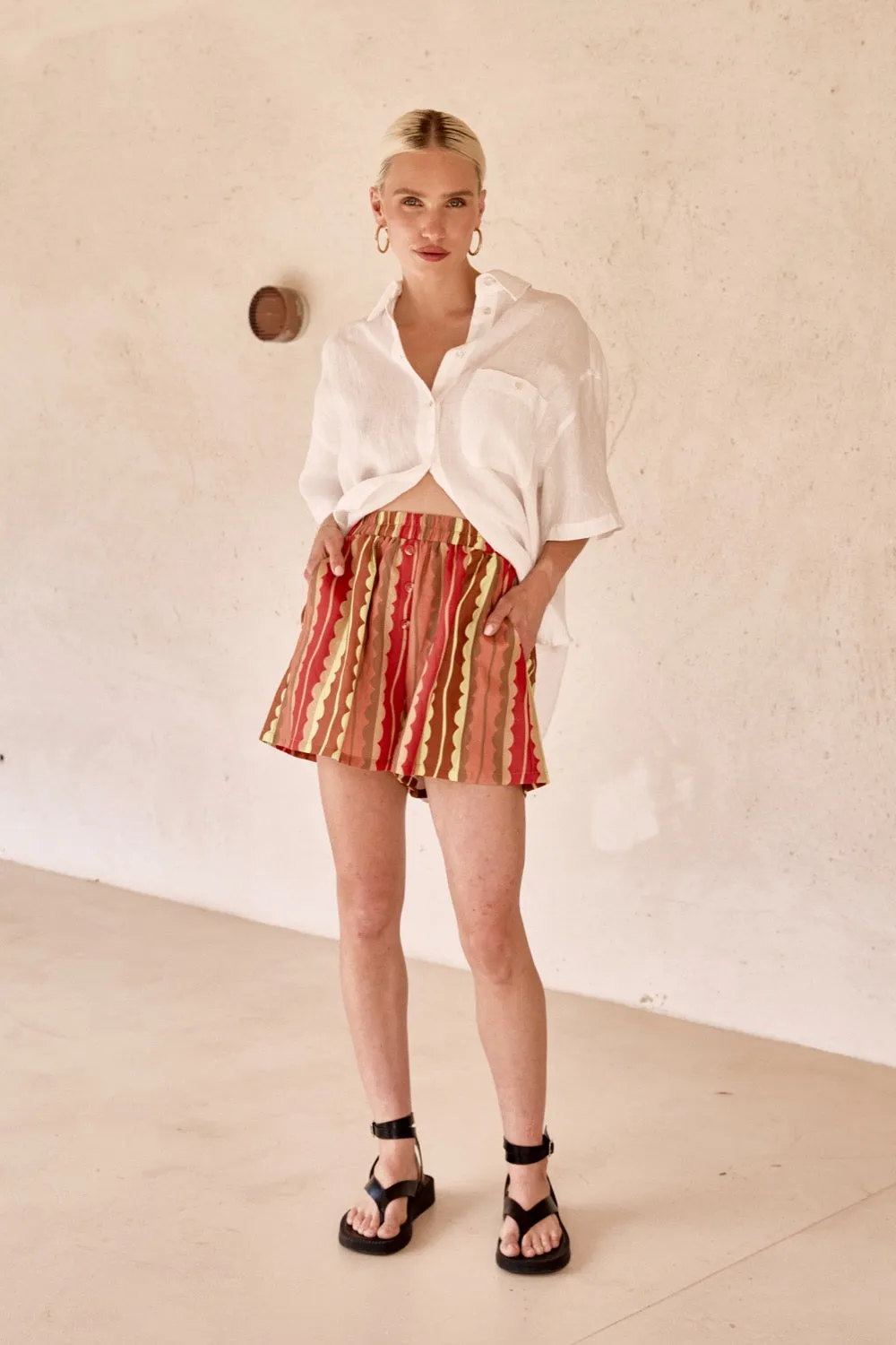 Sun Seeker Linen Shorts Terra