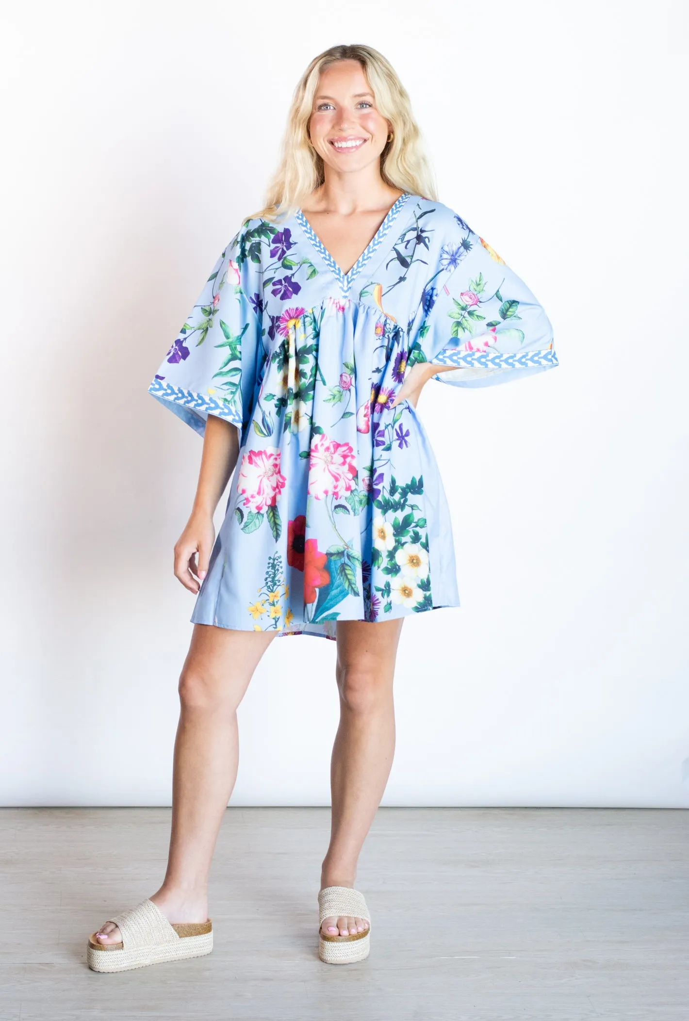 Sweet by Nature Light Blue Floral Dress