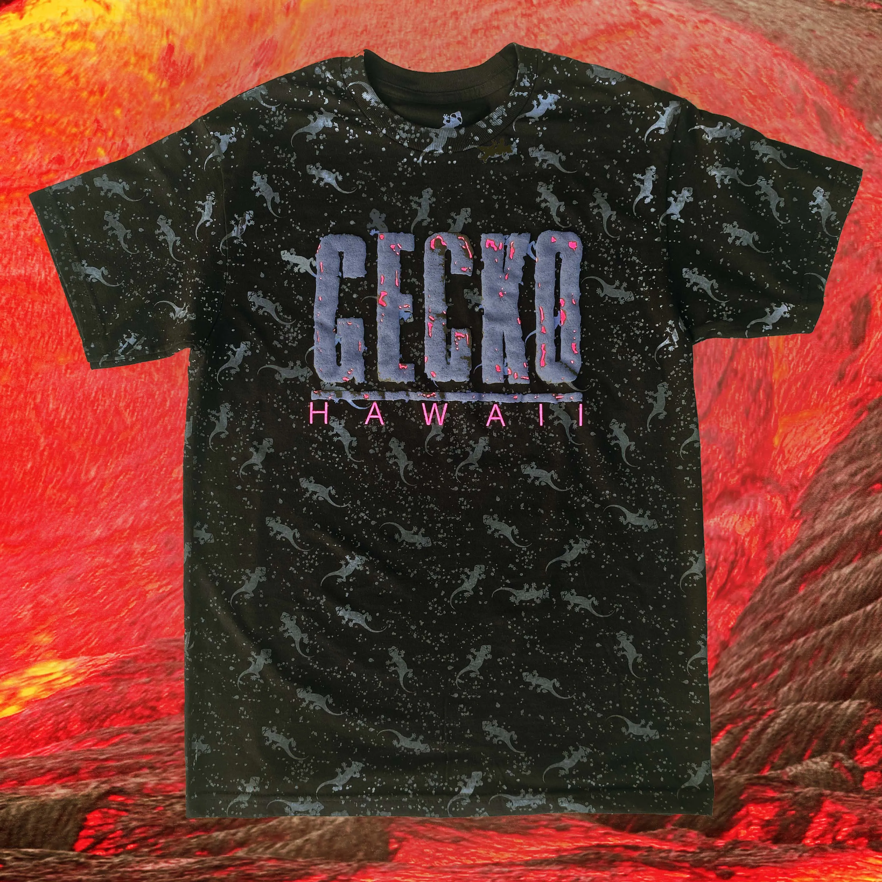 The Puffed Lava Forever Gecko 'All-Over' Tee