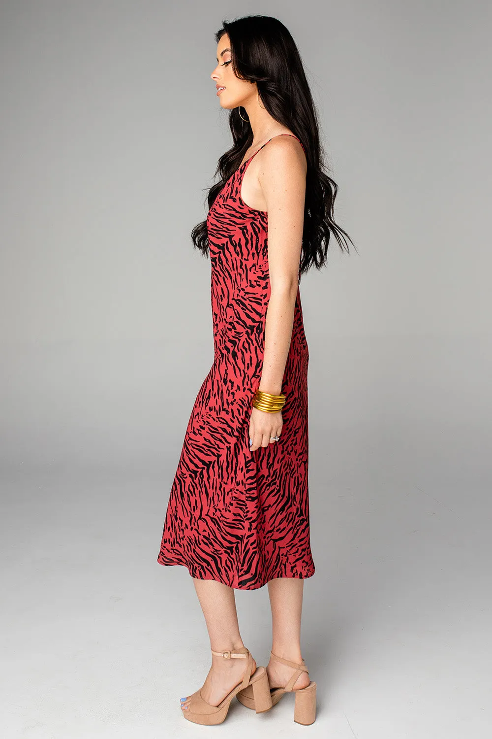 Tiff Midi Slip Dress - Tigers Blood