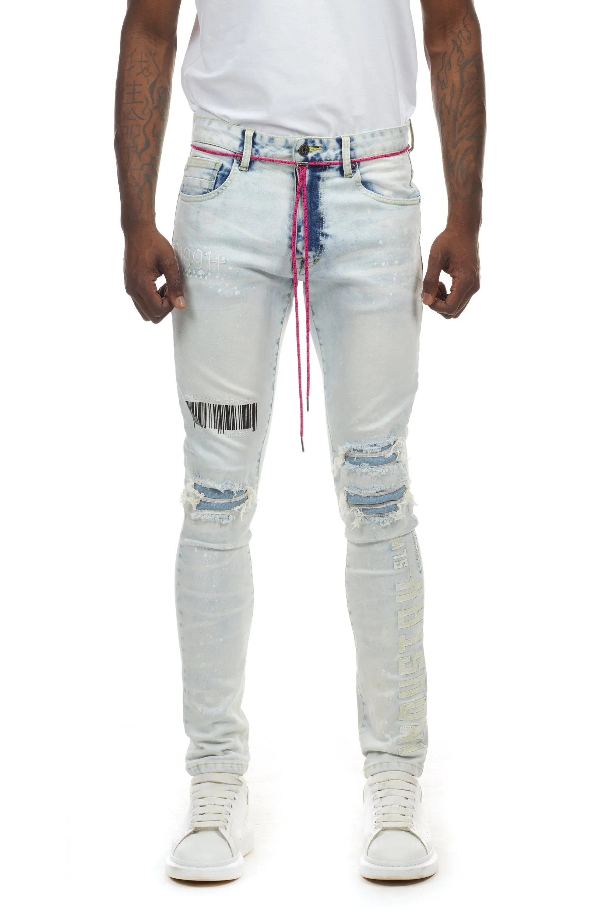 Utility Fashion Jeans -Plaster Blue