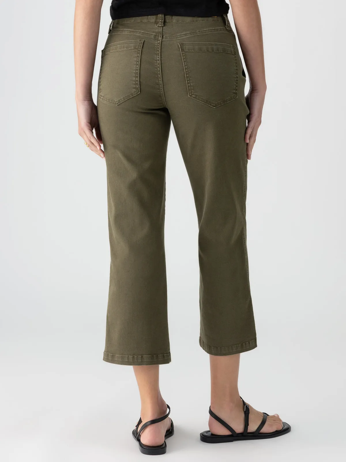 Vacation Crop High Rise Pant Burnt Olive