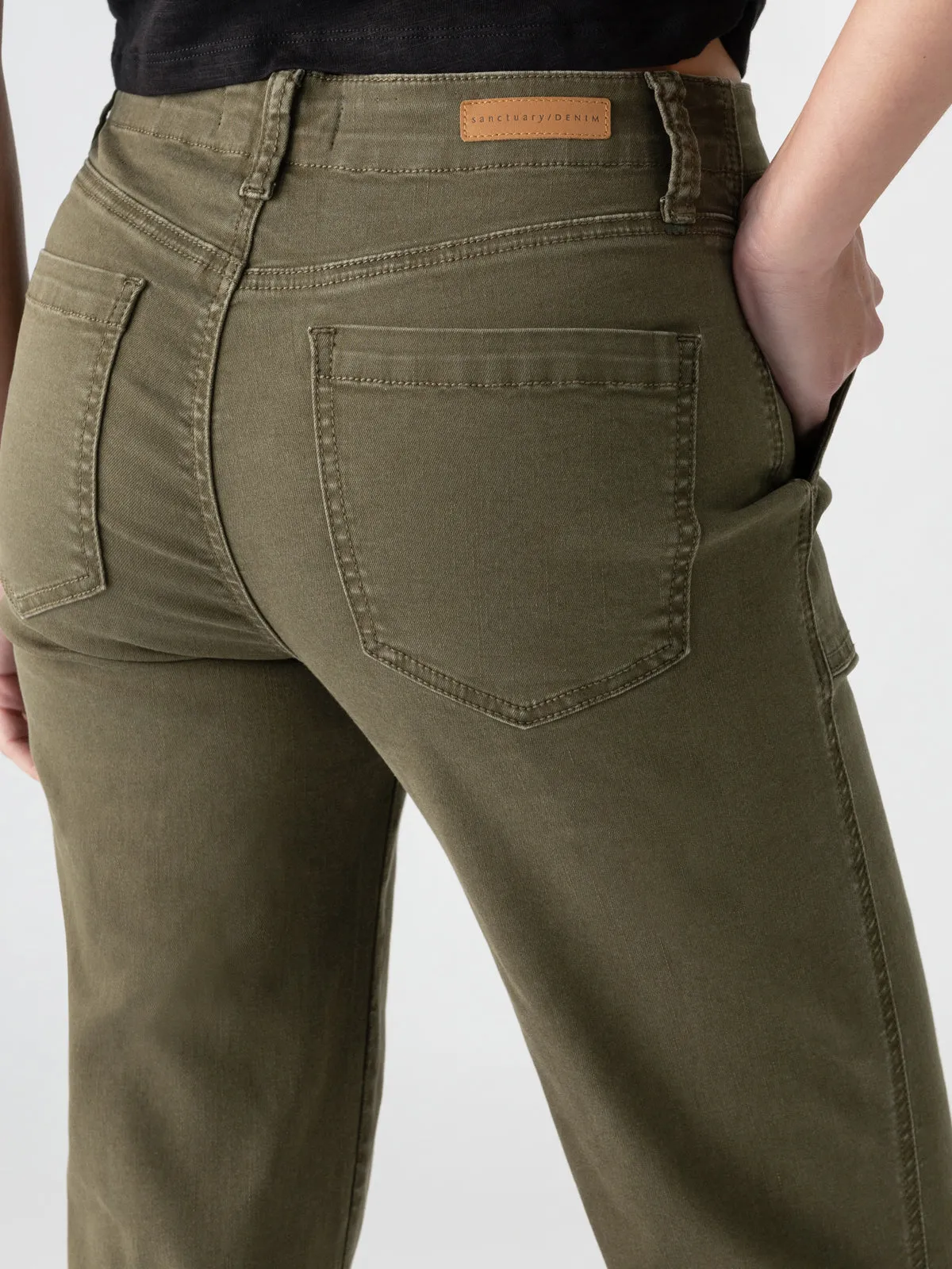 Vacation Crop High Rise Pant Burnt Olive