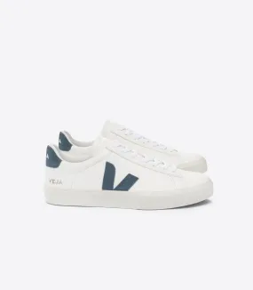 Veja Men's Campo Extra White California Blue Chromefree Leather Sneaker