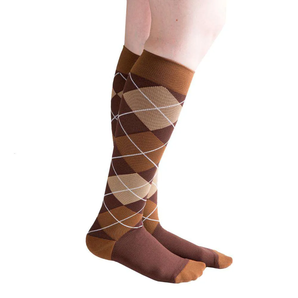 VenaCouture Women's Bold Argyle Compression Socks