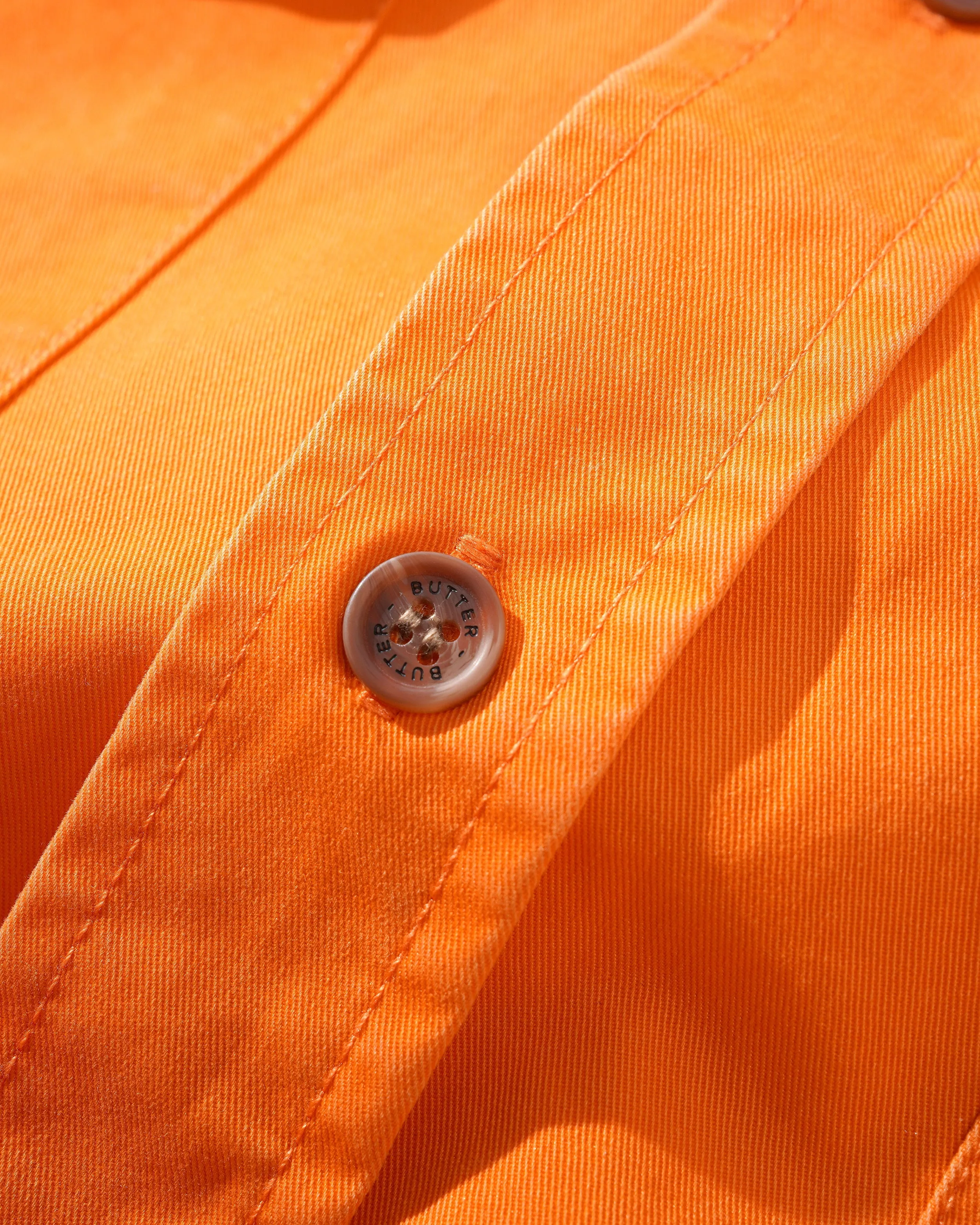 Washed Pocket L/S Shirt, Mandarin