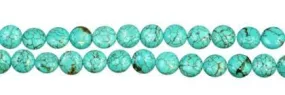 Wholesale Light Blue Turquoise Color Bead Coin Shape Gemstones 10mm