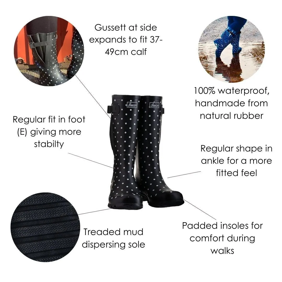 Wide Calf Wellies - Regular Fit in Foot and Ankle - Expands up to 49cm