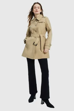 Windproof Classic Slim Belted Trench Coat