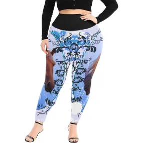 Women's High Waist Leggings(Plus Size)(ModelL45)