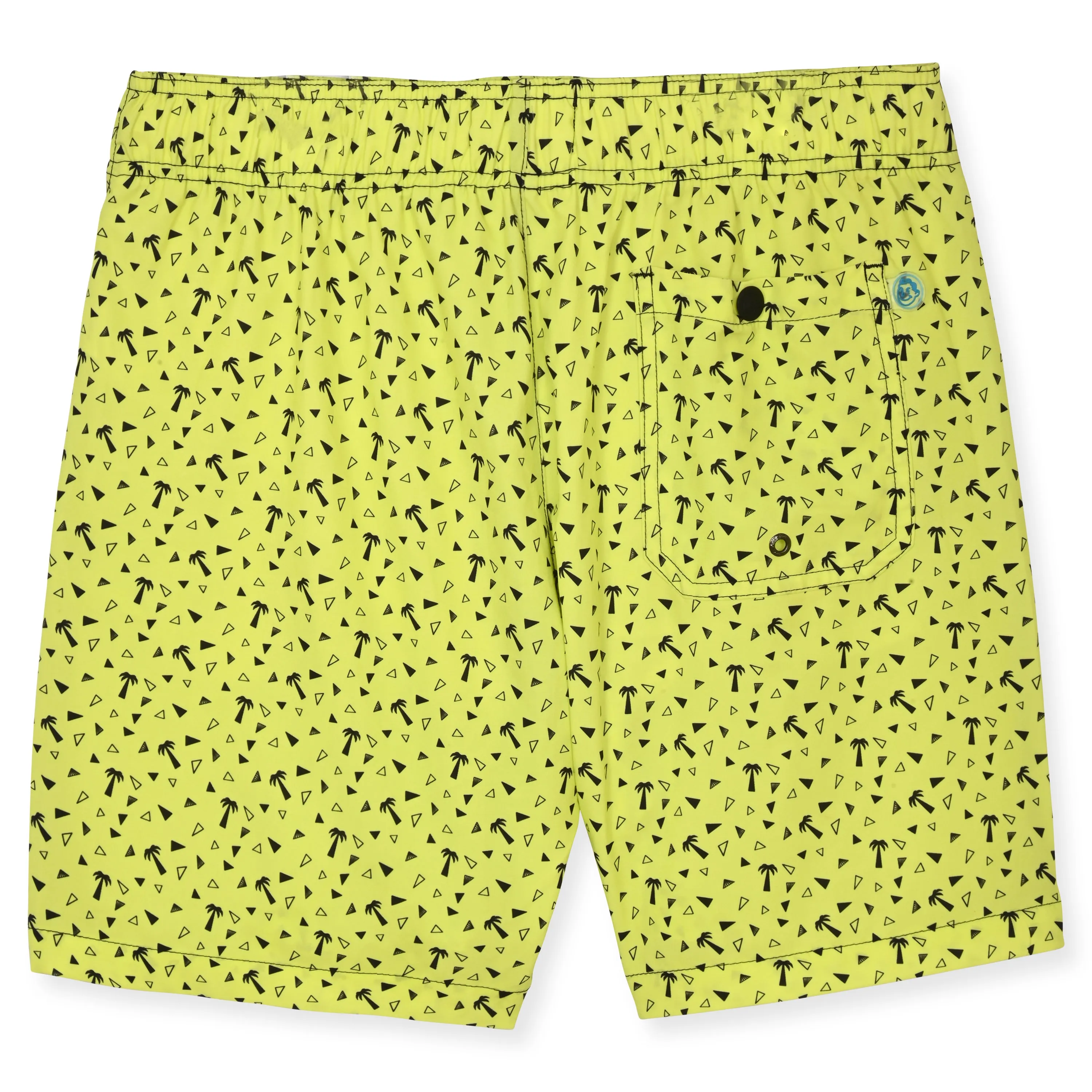 Yellow Abstract Palms Swim Trunk