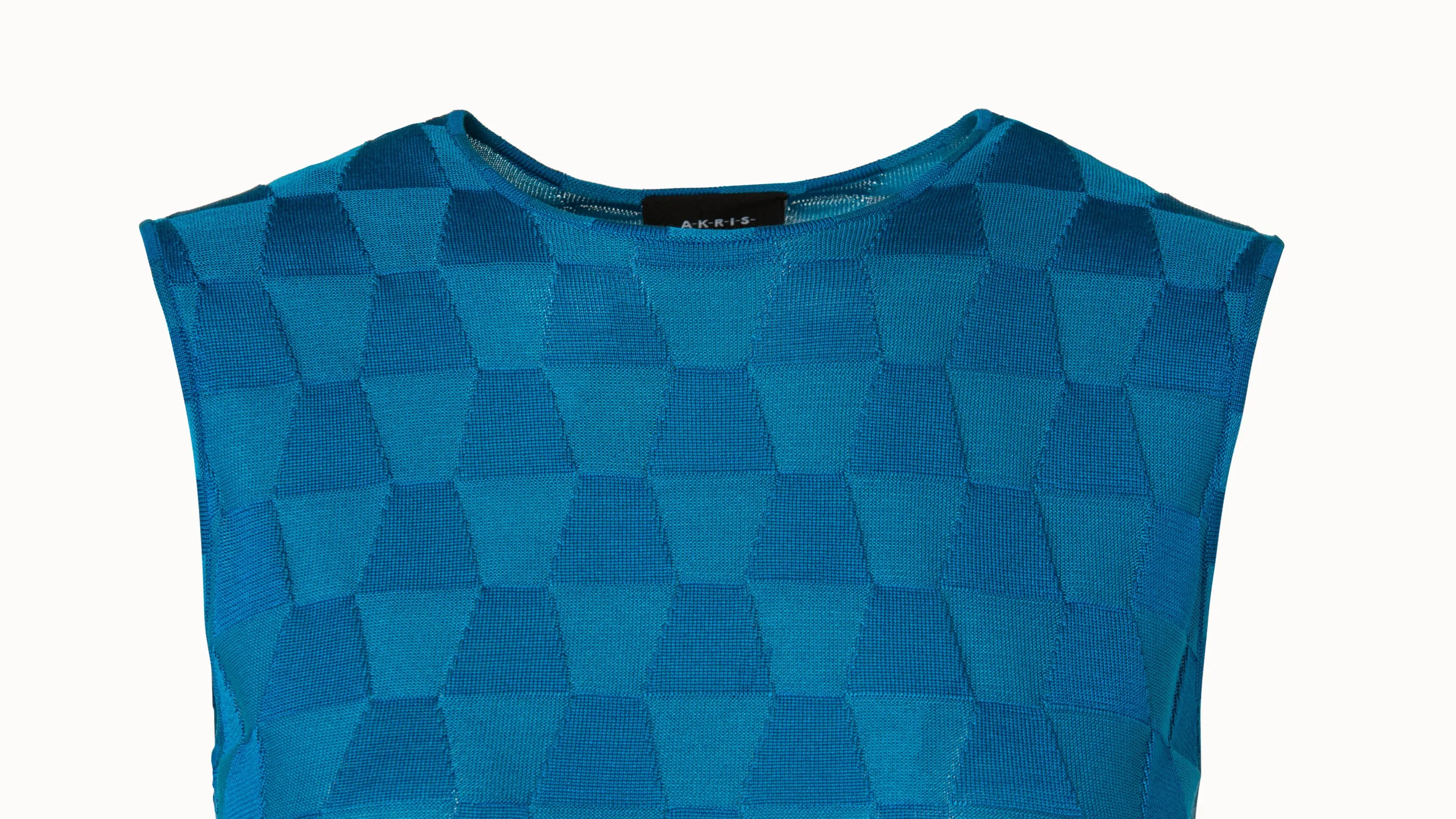 Ärmelloses Structured Trapezoid Strick Top